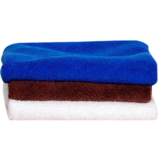 Bar cleaning rag, kitchen square towel, absorbent water wiping tablecloth, restaurant towel, white coffee milk tea shop special blue 30*30cm (2 thickened)