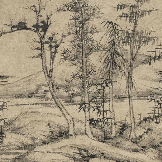 Yuan ni Zan präsentierte das Bild von Yun Yinjun in der vergangenen alten Landschaftsmalerei Scroll Literaten berühmte Gemälde und antike Gemälde hängen Gemälde Yuan Ni Zan Bambus und Steinbilder 12136 40x57 cm (Sprühen von Malerei