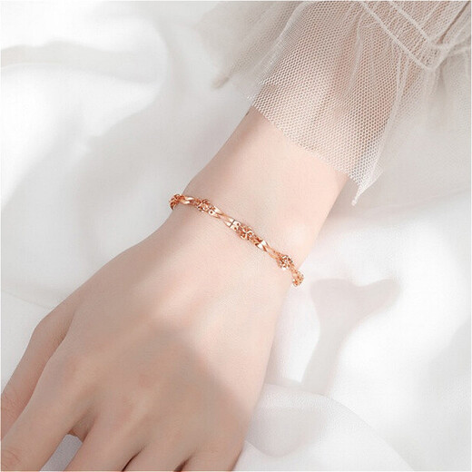 Shlessler luxury jewelry, gold bracelet for women, gift for wife, girlfriend, Chinese Valentine's Day, high-end jewelry, birthday gift, flower bracelet, engraving/brand packaging