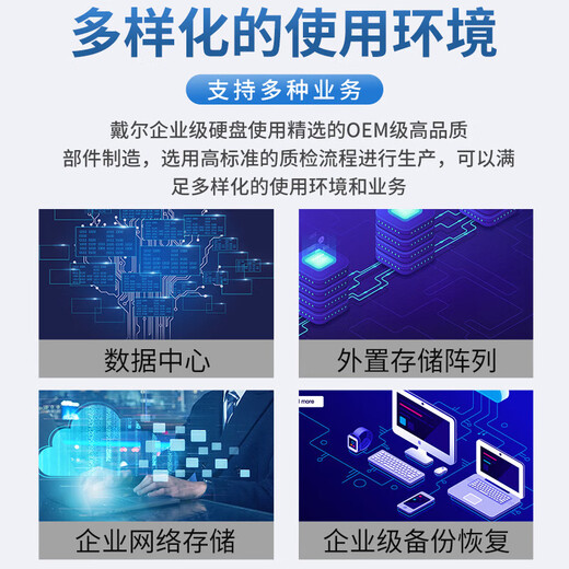 Dell (DELL) server workstation hard drive SAS/SATA/600G/900G/2T/4T/8T/12T/16T/20T enterprise-class NAS data storage disk array 2.4T 10K SAS 2.5 inches brand new boxed