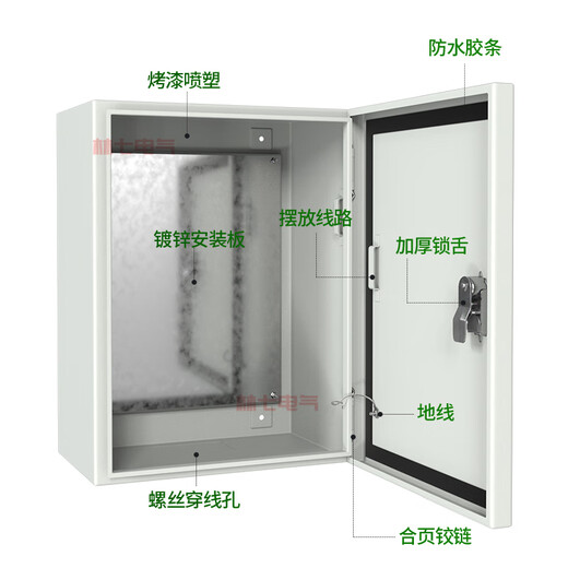 正泰电箱1.2厚基业箱配电箱明装工厂工地工程小型控制柜室内铁箱 30*25*15(1.2厚)