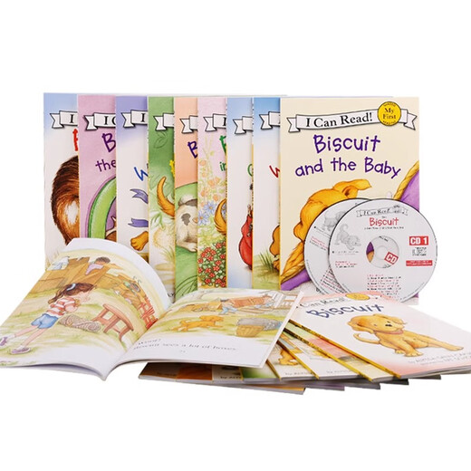 Little Biscuit Dog Stade 1 My First Volume Box Id Can Lire Biscuit Phonics Fun 18 Volumes + 2CD Original English Picture Book Wang Peiyi's Single English Illuminment Icanread Grade Reading Little Biscuit Dog No. 1