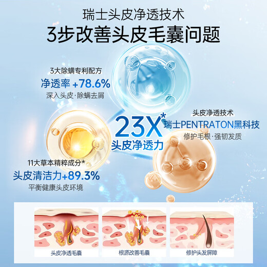 LOSOKI Suisse Suisse Follicule Hair Clean Thampooing Fat Donglai Contrôle de l'huile Contrôle de l'huile Inflammation anti-acné anti-phase pour hommes et femmes [Contrôle d'huile et démangeaisons] shampooing follicule pileux 300 ml