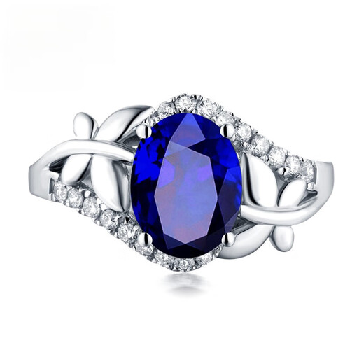 Haikai Ring Women's Royal Sapphire Ring Luxury Jewelry Valentine's Day Birthday Gift for Wife and Girlfriend Royal Sapphire Ring (1.33 carats)