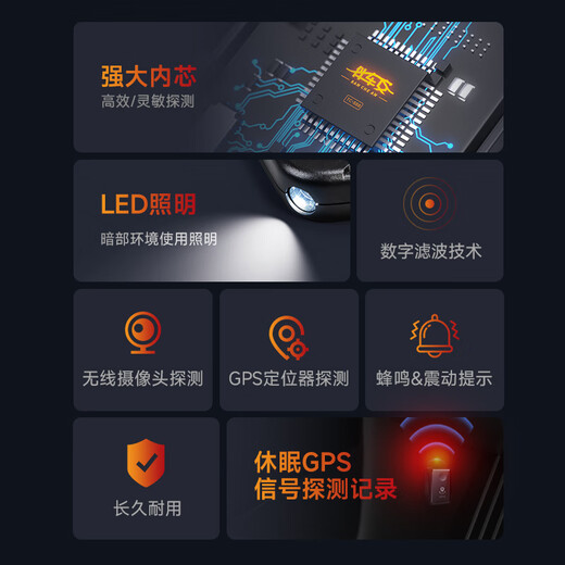 Accompanying car GPS detector detector anti-car positioning tracking car signal scanning anti-monitoring hotel stealing camera