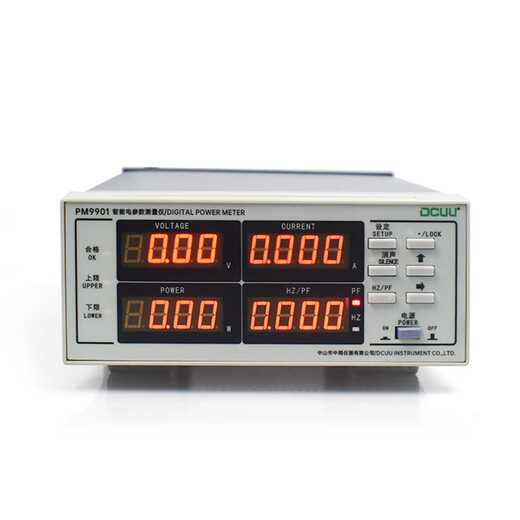 Pumei Power Metter AC et DC Intelligent Power Tester Paramètre électrique Mesurer Instrument Small Power Metter PM9901 Limite Alarme [Single AC]