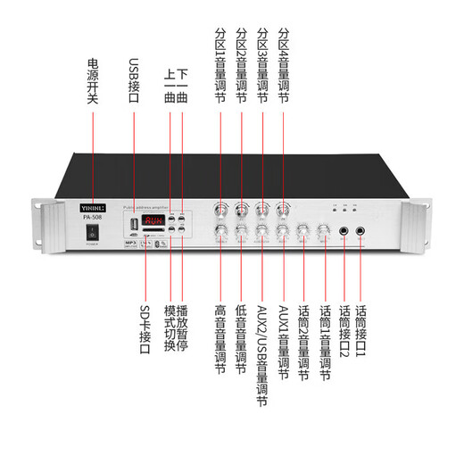 JBL [importierter Lautsprecher] CSS8006 Deckenlautsprecher, Deckenlautsprecher Public Broadcast System Supermarkt Hintergrundmusik-Lautsprecher-Set, Bluetooth-Verstärker kann eine Verbindung zu Mikrofon [importierter Lautsprecher] 3 6-Zoll-Lautsprecher, CSS8006 haben