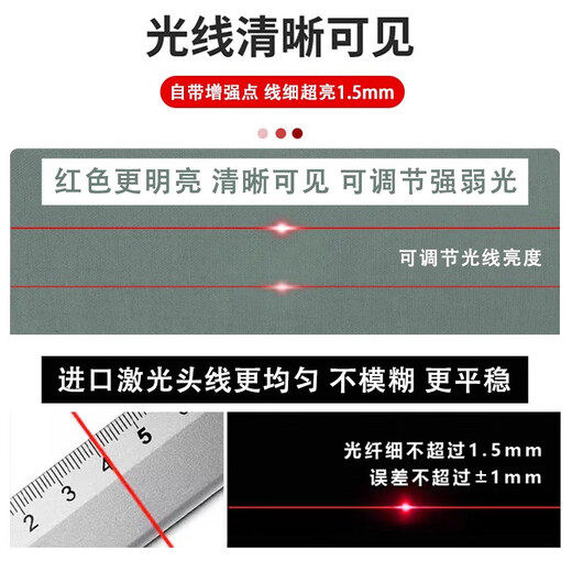 LAISAI 莱赛水平仪绿光2线LSG671SD红外线标线仪红光两线高精度平水仪室 红光2线：LS671SD单锂电-室外款