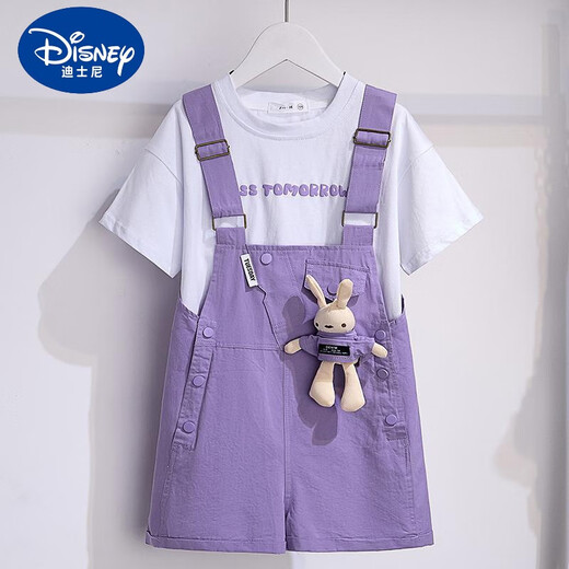 Sallope pour enfants Disney pour la salopette pour filles pour l'été 2024 Nouveau short décontracté d'été à la mode