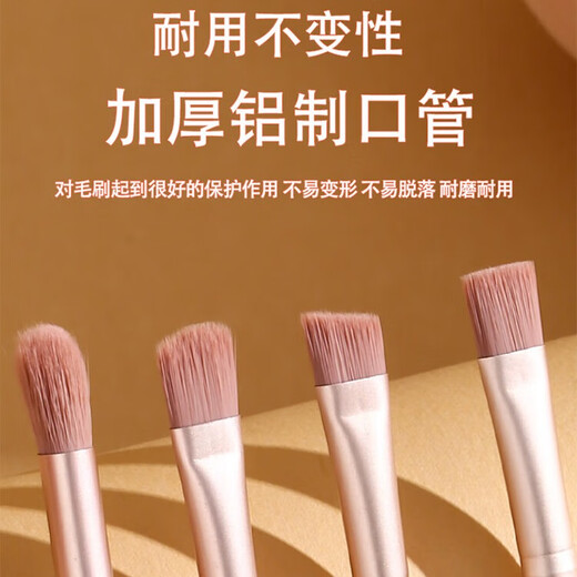 Meet the Beauty 5 Makeup Brush Set Travel Portable Eyeshadow Loose Powder Blush Brush Makeup Concealer Brush Beauty Tools with Mirror