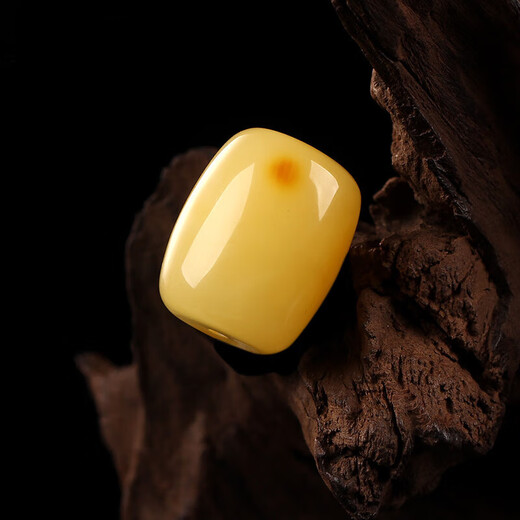 Shiyin Natural Amber Beeswax Accessories Passepartout Accessories Beeswax Bucket Beads Raw Mineral Loose Beads Single Beads Raw Stone Polished Diameter About 10mm