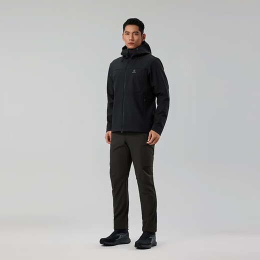 KAILAS soft shell jacket for men with velvet, warm, breathable and elastic outdoor windproof and wear-resistant hooded hiking jacket