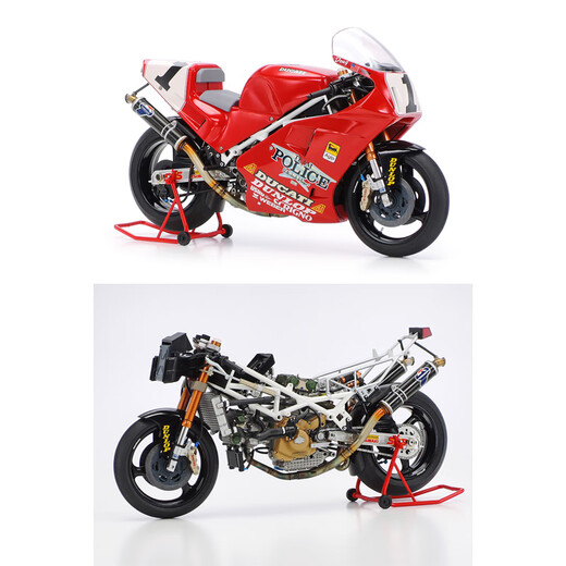 冬语1/12摩托车赛车机车DUCATI拼装车模仿真模型摆件礼物进口 杜卡迪 Desmosedici摩托车14101