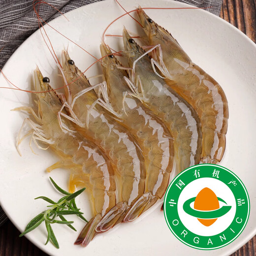 Taihuhai organic prawns, antibiotic-free salt field shrimps, fresh and frozen prawns, pregnant and baby tongbaobao, Spring Festival products, organic shrimps 1200g (net weight)