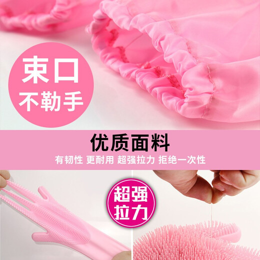 Big Cat Diary Cat Bath Gloves Dog Bath Artifact Washing Cats and Dogs Long Anti-scratch and Bite Cat Gloves Pet Massage Brush Thickened and Long Blue