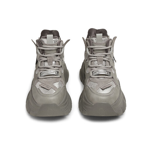 Tianmeiyi papa chaussures à lacets sports polyvalents épaisses épaisses hautes chaussures décontractées pour femmes printemps et automne CJ841dd4 gris 37