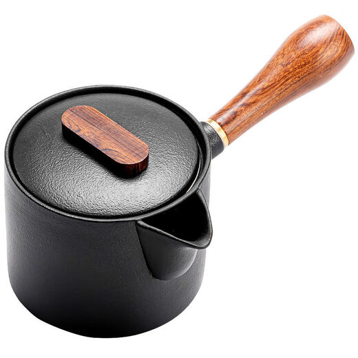 Sishe Tea Garden coarse pottery small teapot single pot tea water separation Kungfu tea set side handle pot home office teapot S Taoyun coarse pottery teapot hand-held teapot