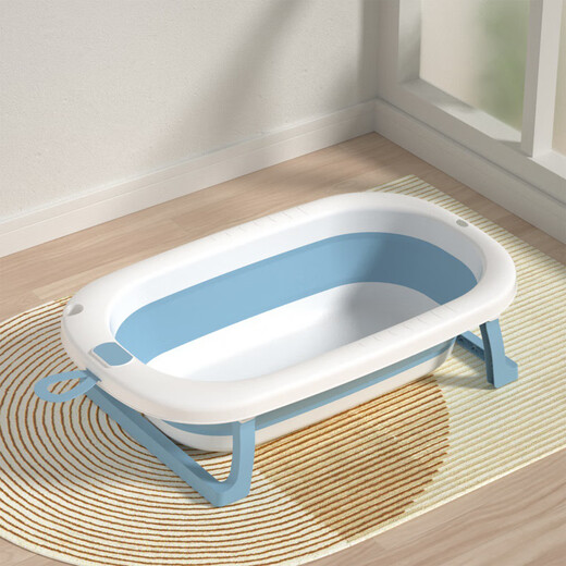 Yi Jian Dog Bath Basin Foldable Pet Bath Basin for Small and Large Dogs Special Pet Bath Basin with Drainage Cat Bath Basin Folding Bath Basin Ordinary Model without Temperature Control - Blue