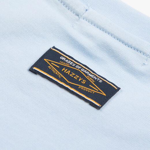 HAZZYS brand children's clothing boys' short-sleeved crew-neck shirt summer new style comfortable elastic casual simple short-sleeved crew-neck shirt original white 165cm