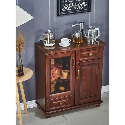 OUOETY solid wood tea bar machine European sideboard household European tea bar machine household European high-end living room integrated cabinet with disinfection 9902 European ice warm
