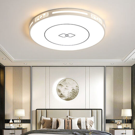 Yilin neue Wohnzimmerlampe im chinesischen Stil, einfache moderne Atmosphäre, Scheinwerfer, superhelles Hauptlicht, LED-Deckenlampe, 2023 neue Lampe mit vollem Spektrum (weißer Rahmen) – Länge 110_70 cm, drei Farbwechsel