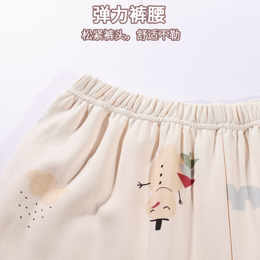 Langsha (Langsha) Pyjama Langsha pour femmes en été à manches courtes en coton pur printemps et été 2023 Nouvelles nocons de nuit pour les vêtements de coton 653 m suggère 80-100jin [Jin est égal à 0,5 kg]