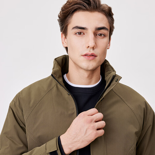 Shanshan Jacket Men's Padded Thickened Stand Collar Windproof, Warm, Sturdy, Wear-Resistant Fashion Casual Executive Business Jacket