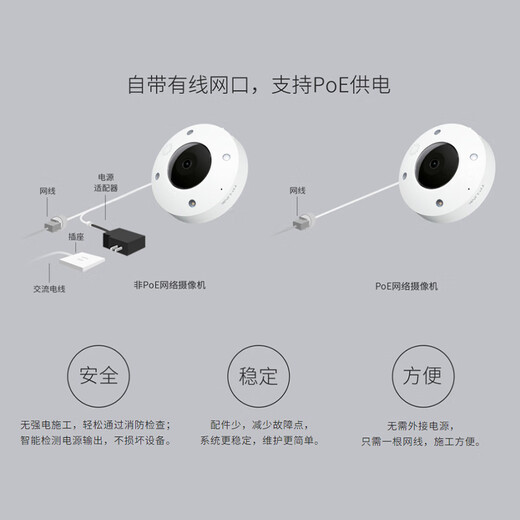 TP-LINK无线监控摄像头 360度无死角 高清带夜视全景鱼眼视像头手机APP远程查看室内家用安防监控器看家宝 600万全景防水监控【WiFi+网线版】 512GB