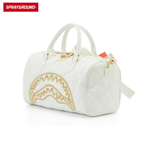SPRAYGROUND2022 new light luxury handbag fashion rhombus satchel bag versatile bag female travel bag male white medium size