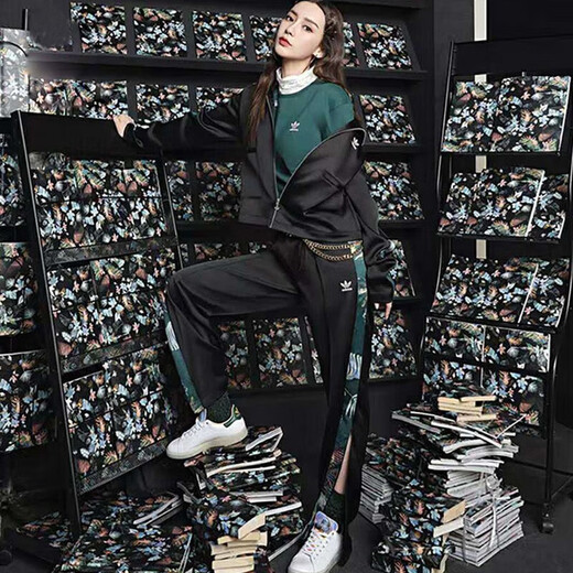 Adidas Clover autumn fashion trend sports breathable and comfortable women's casual sports pants GR1389 L