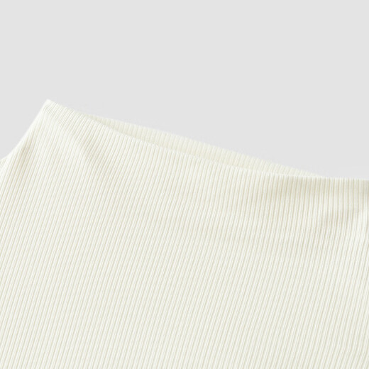 Semir long-sleeved t-shirt women's short half turtleneck thin velvet light warm bottoming shirt 2024 winter new solid color slim fit fleece inner milk white 10534 M