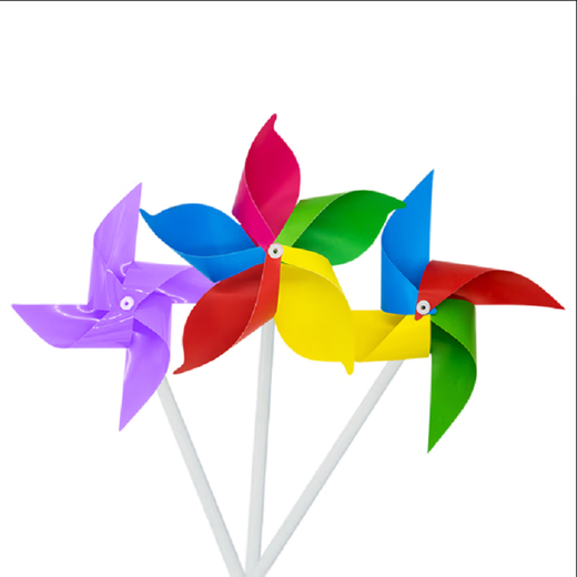 Vinoa Small Windmill Decoration Outfoor Rotating Plastic Handing Holding Toys Kindergarten Kindergarten Small Gift Byle Byle Bandy 30 Holting Holding Style Color