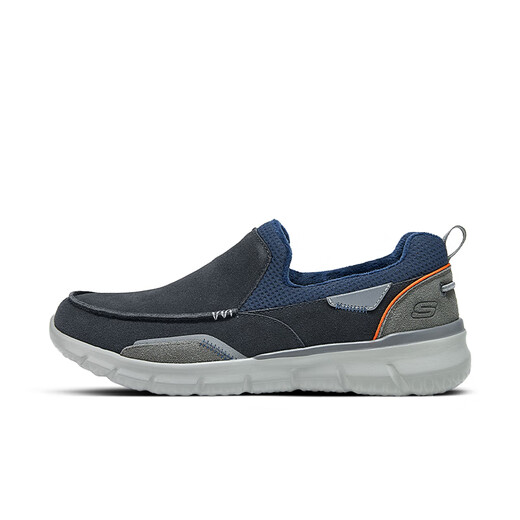 Skechers Herrenschuhe Leichtes Schock-Polstering-Kee-Resistant Business Casual Wanderschuhe Leinwandschuhe Vielseitige einstufige NVY Sea Blue 39.5