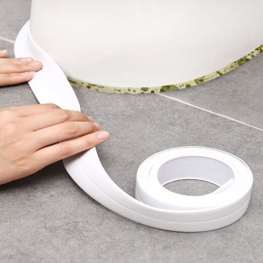 Kitchen waterproof and mildew-proof seam tape, toilet sink gap moisture-proof tape, kitchen and bathroom corner tape seal [pure white] 2.2 cm wide, acrylic waterproof 5 meters/one roll [enough for toilet + stove]