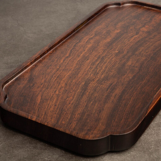 Rongshantang Mingmo whole solid wood ebony tea tray small tea table large and small household tea tray simple tray ebony small tea tray - Song Yun style