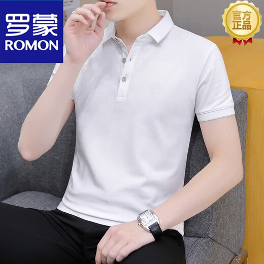 Romon Sommerkragen-T-Shirt für die kurzärmelige Paul-Hemd-Hemd-Hemd-Paul-Hemd-Paul-Hemd-Paul-Hemal-Blau-Blau-Blau-Blau-Blau-Blau-Blau-Qy686-L120-135jin [Jin entspricht 0,5 kg]