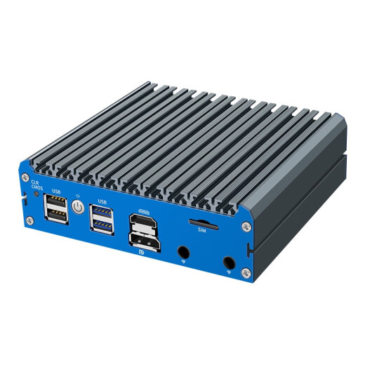 倍控G48 N5105多网口四核软路由嵌入式工业电脑物联网主机X86开发板准系统4G通信SIM卡槽n6210 8G内存+256G固态 G48蓝色面板-N5105四网卡i226