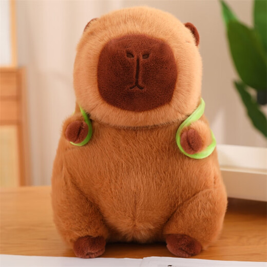 Beishangxing Kapibala Doll Capybara Puppen Geburtstag Geschenk für Frauen Plüschspielzeug Rag -Puppen -Männer Rucksackschildkröte 23 cm