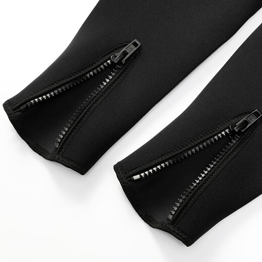 HiSEA3mm professional diving suit, surf suit, jellyfish suit, surf suit, one-piece cold-proof and warm free diving wet suit for men and women 059# black powder 3mm S