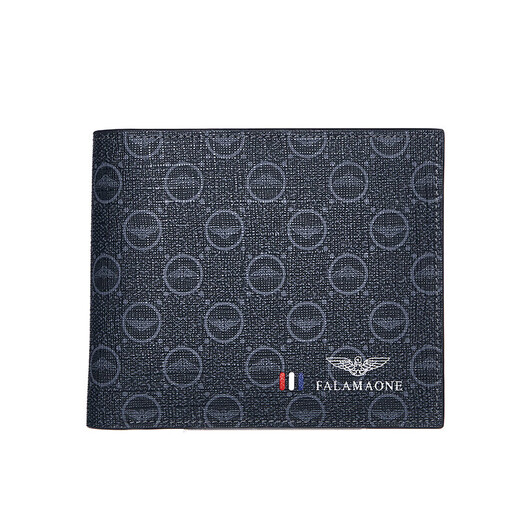 FALAMAONE men's wallet luxury short wallet gift box 520 Valentine's Day birthday gift for my husband boyfriend father QB206-1 [high-end gift box packaging]