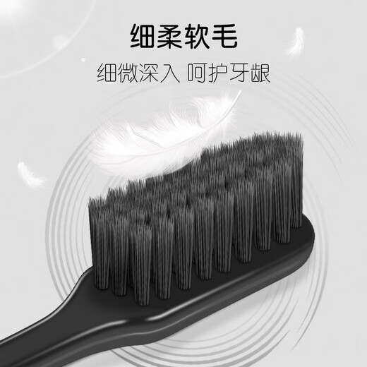 高露洁细毛护龈炭牙刷男女学生成人软毛套装清洁牙齿宿舍家庭装 软毛 1支 炭丝牙刷-颜色随机
