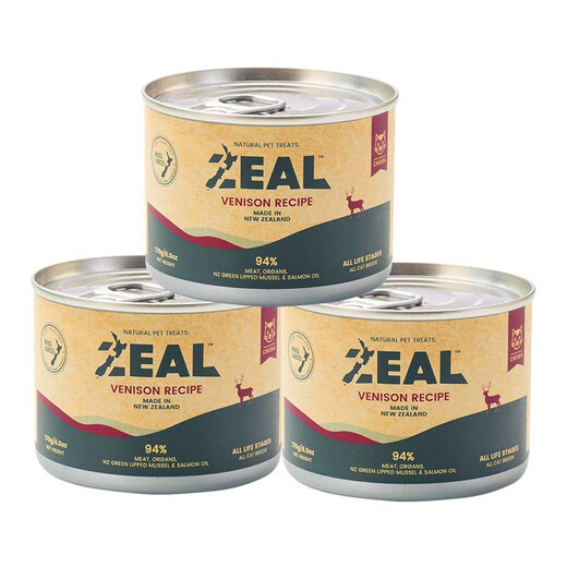 ZEAL canned dogs are really good for New Zealand imported staple food canned dogs canned dog food 170g*3 cans of venison flavor