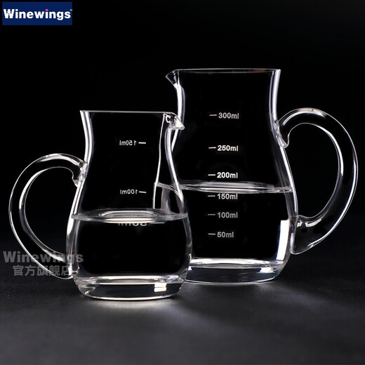 WINEWINGS crystal glass white wine divider with scale red wine decanter household white wine reasonable measuring cup wine measurer with scale divider Zuiyue 100ml gourd wine divider single