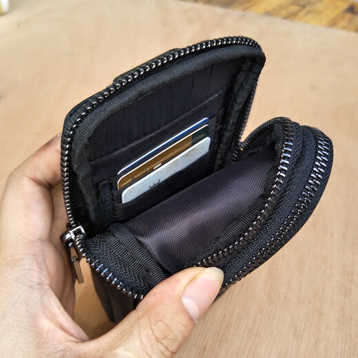 Parsondi light luxury brand 2024 new waist belt mobile phone bag men's waist bag crossbody small bag multi-functional leather arm three layers) large black all-round version