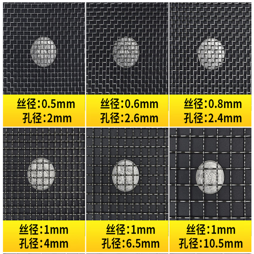 Zhongnuo Ninetowns 304 stainless steel mesh screen wire mesh protective fence mesh woven mesh filter mesh steel wire mesh crimped mesh hole 4.5 mm thick 0.7 mm - 1.2 meters wide