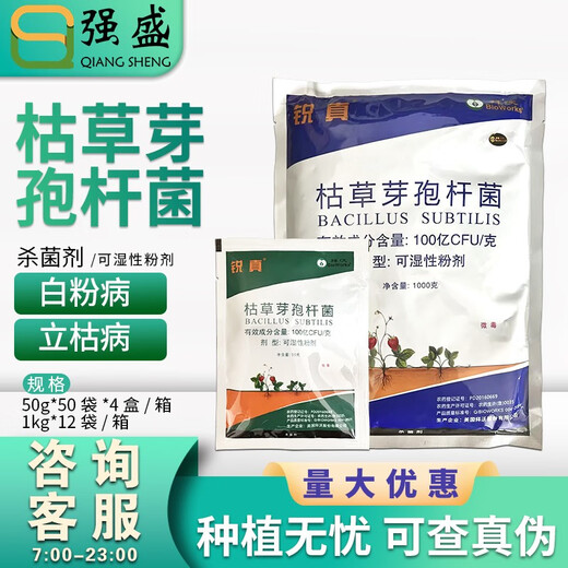 Baiwo Baiwo Ruizhen Bacillus subtilis ginseng blight strawberry powdery mildew soil-borne root disease fungicide 50g