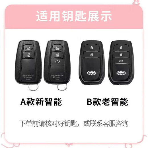 Cangsu is suitable for 22-24 Toyota Visa key cover luxury version Camry Highlander bag Rav4 shell B old smart/Sakura pink (single shell)
