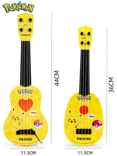 
ZKHE Pokémon Pikachu Children's Little Guitar Ukulele Baby Plays Musical Instrument Toys Beginners Disney Frozen 2 Medium Picks