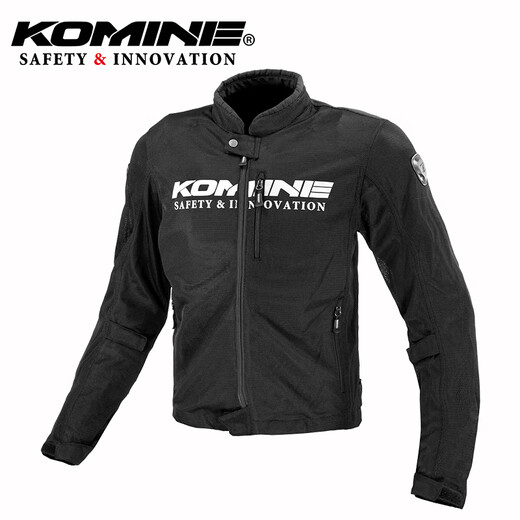 KOMINE SAFETY/INNOVATION Summer full mesh knight jacket light weight anti-fall minimalist style motorcycle riding suit men and women JK-171 Black XL
