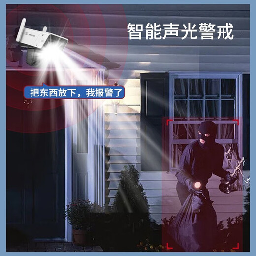 海康威视4g监控摄像头全彩全景细节枪球高清语音双向对讲室外防水远程监控家用 【400万标准款】2C144MW-T 标配（8/2.8m